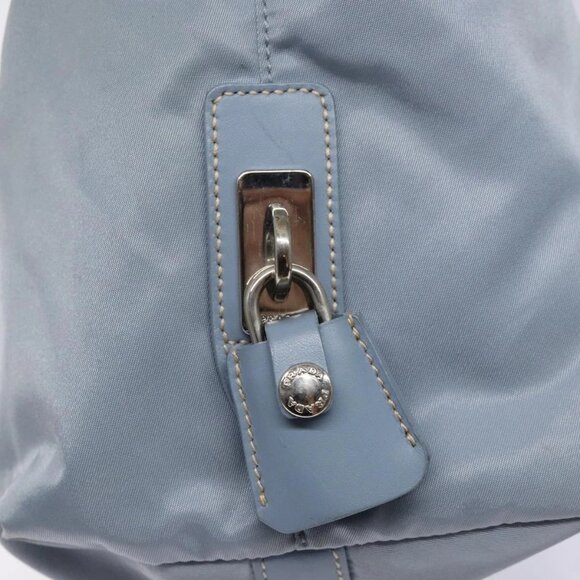 PRADA Tote Bag Nylon Light Blue Silver Auth - Picture 8 of 16